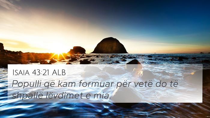 Isaia 43:21 ALB Bible Verse Image