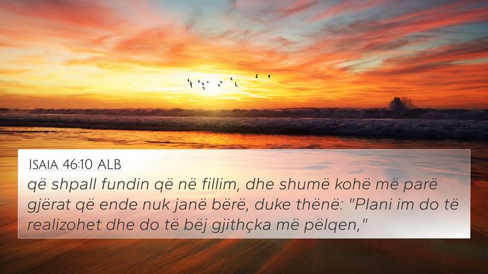 Isaia 46:10 ALB Bible Verse Image