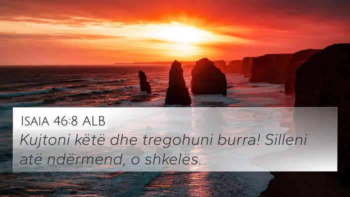 Isaia 46:8 ALB Bible Verse Image