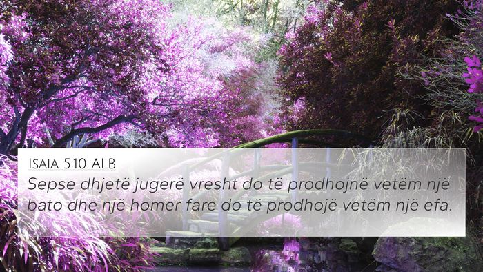 Isaia 5:10 ALB Bible Verse Image