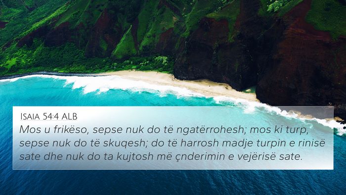 Isaia 54:4 ALB Bible Verse Image