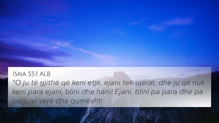 Isaia 55:1 ALB Bible Verse Image