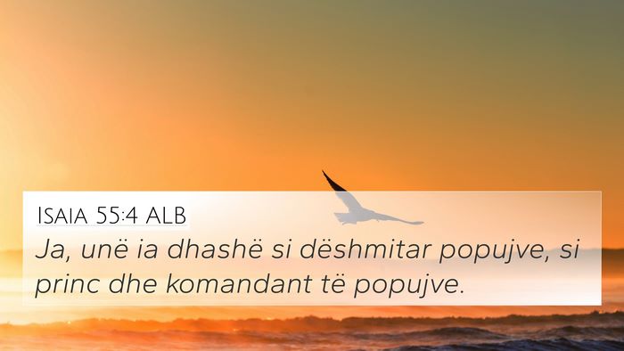 Isaia 55:4 ALB Bible Verse Image