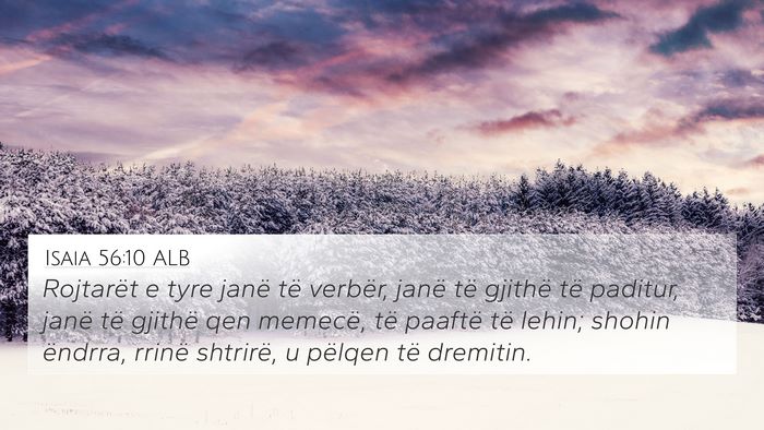 Isaia 56:10 ALB Bible Verse Image