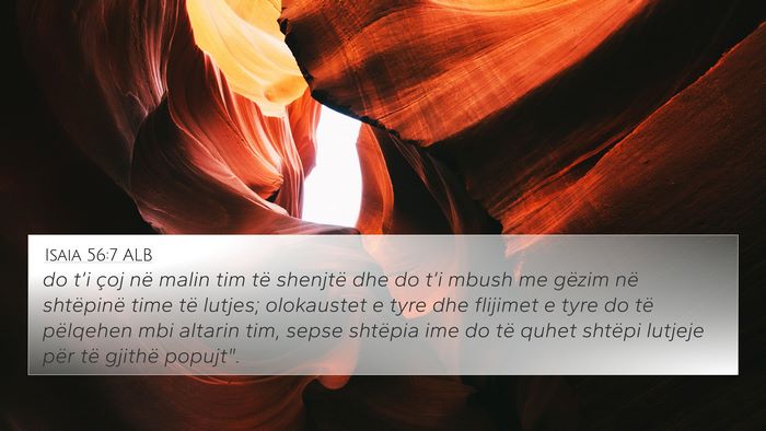 Isaia 56:7 ALB Bible Verse Image