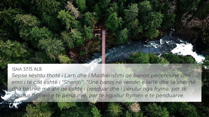 Isaia 57:15 ALB Bible Verse Image