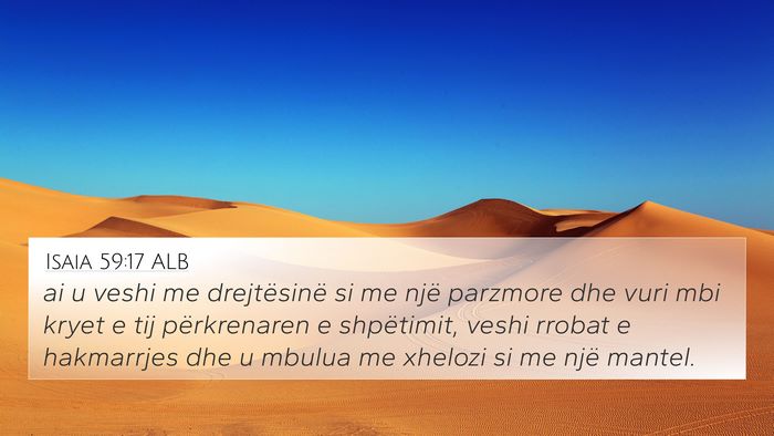 Isaia 59:17 ALB Bible Verse Image