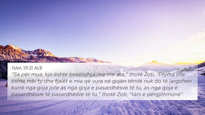 Isaia 59:21 ALB Bible Verse Image