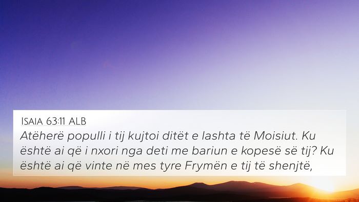 Isaia 63:11 ALB Bible Verse Image