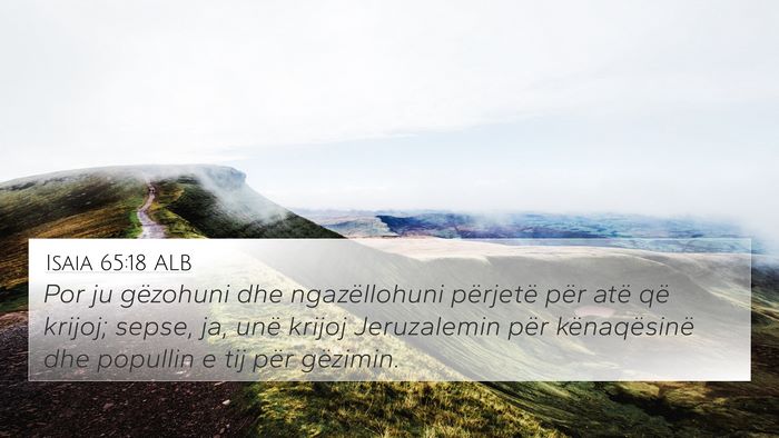 Isaia 65:18 ALB Bible Verse Image