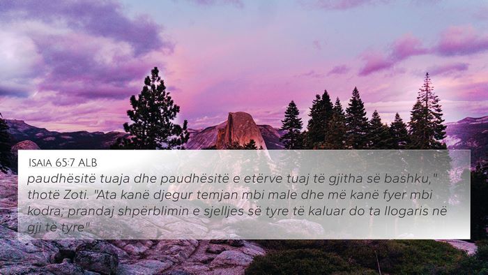 Isaia 65:7 ALB Bible Verse Image