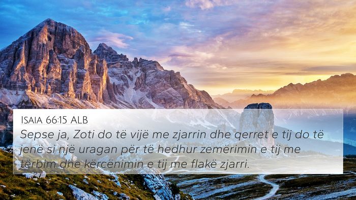 Isaia 66:15 ALB Bible Verse Image