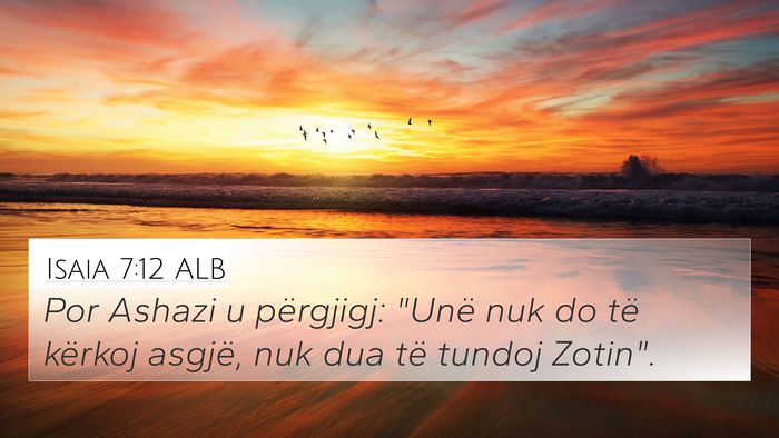 Isaia 7:12 ALB Bible Verse Image