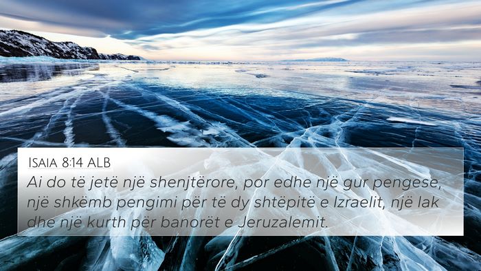 Isaia 8:14 ALB Bible Verse Image