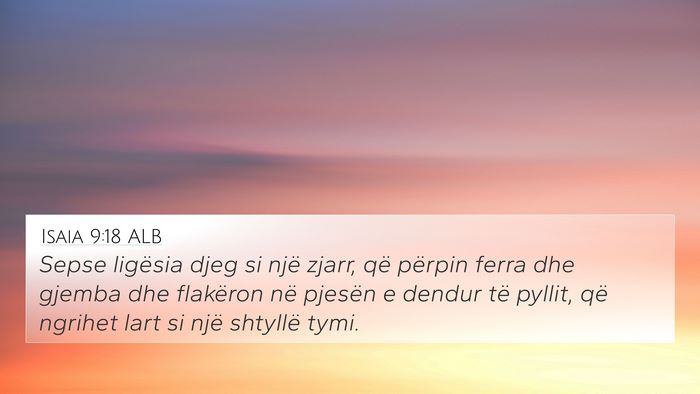 Isaia 9:18 ALB Bible Verse Image