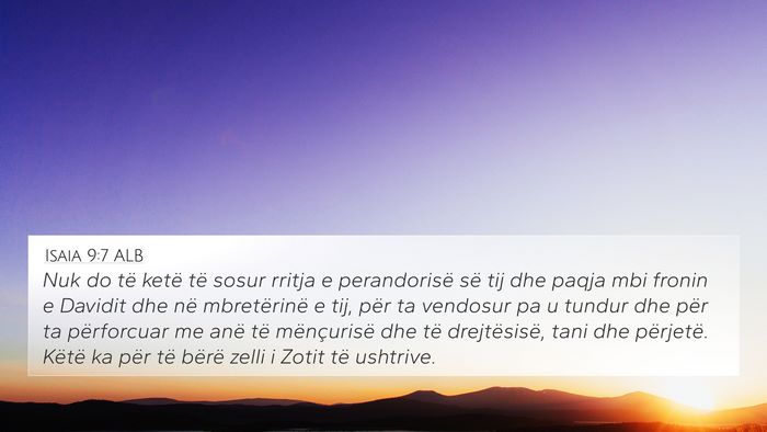 Isaia 9:7 ALB Bible Verse Image