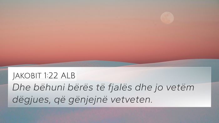 Jakobit 1:22 ALB Bible Verse Image