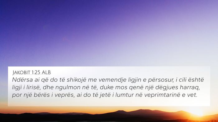 Jakobit 1:25 ALB Bible Verse Image