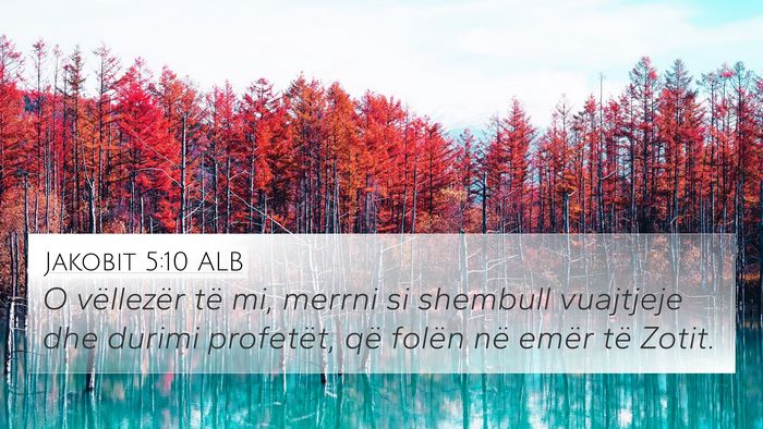 Jakobit 5:10 ALB Bible Verse Image