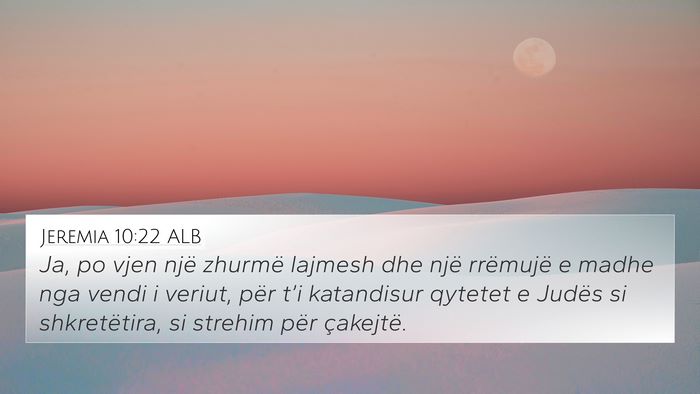 Jeremia 10:22 ALB Bible Verse Image