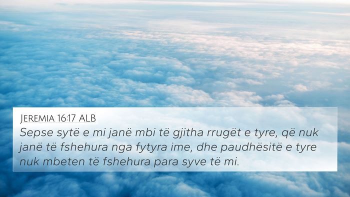 Jeremia 16:17 ALB Bible Verse Image
