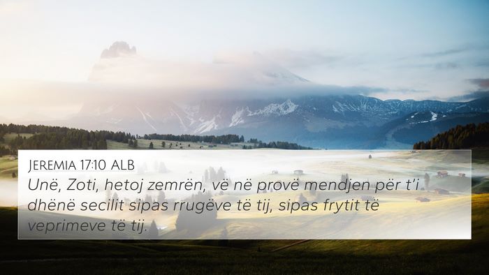 Jeremia 17:10 ALB Bible Verse Image
