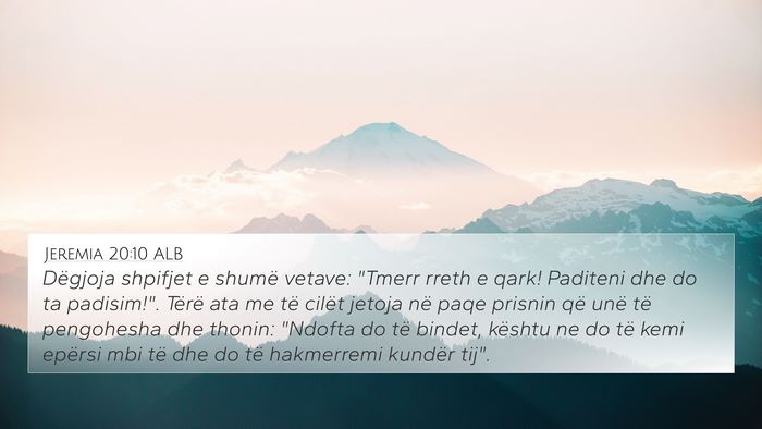 Jeremia 20:10 ALB Bible Verse Image
