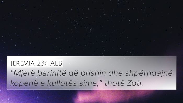 Jeremia 23:1 ALB Bible Verse Image