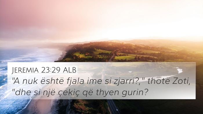 Jeremia 23:29 ALB Bible Verse Image