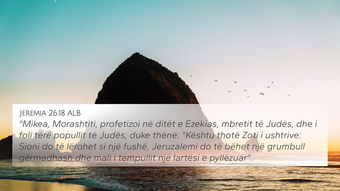 Jeremia 26:18 ALB Bible Verse Image