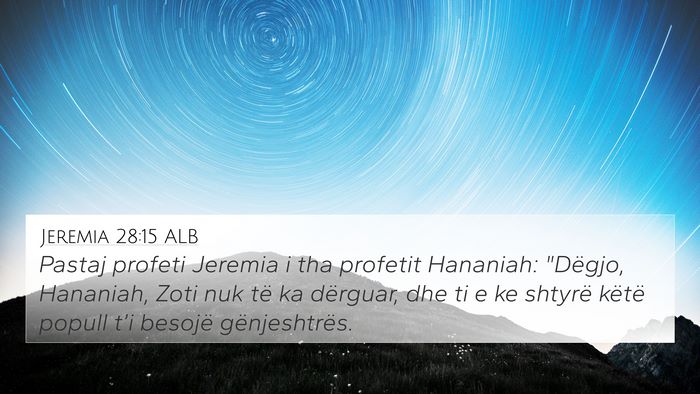 Jeremia 28:15 ALB Bible Verse Image