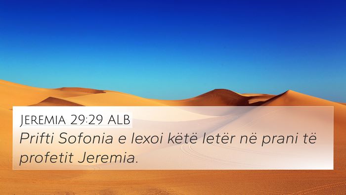 Jeremia 29:29 ALB Bible Verse Image