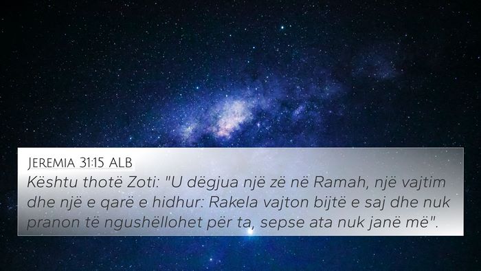 Jeremia 31:15 ALB Bible Verse Image