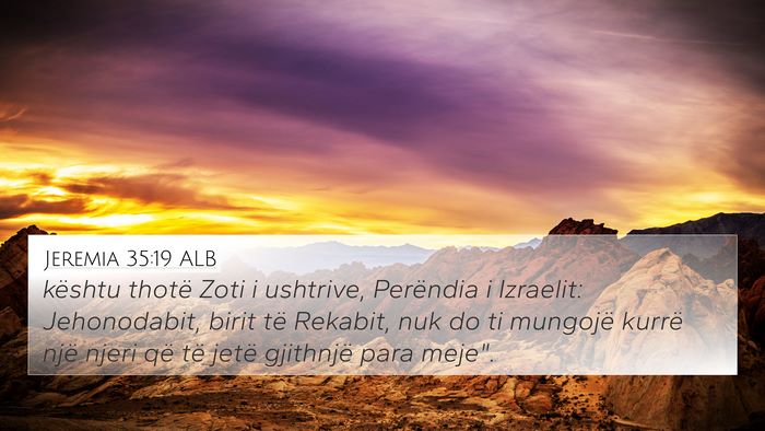 Jeremia 35:19 ALB Bible Verse Image