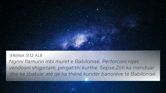 Jeremia 51:12 ALB Bible Verse Image