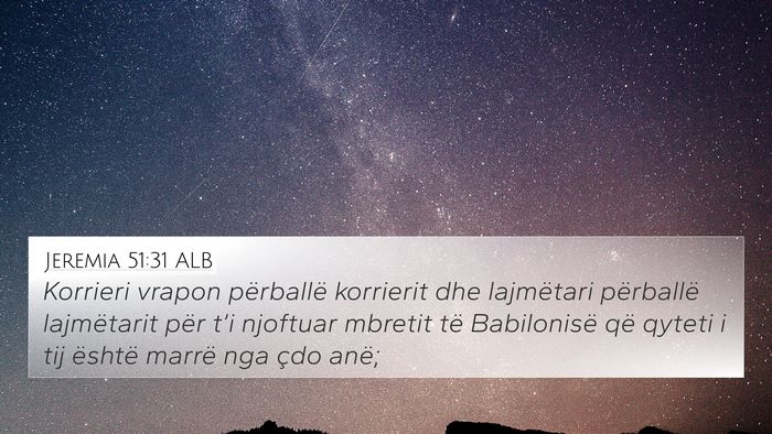 Jeremia 51:31 ALB Bible Verse Image