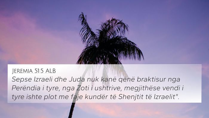 Jeremia 51:5 ALB Bible Verse Image