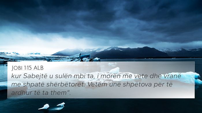 Jobi 1:15 ALB Bible Verse Image