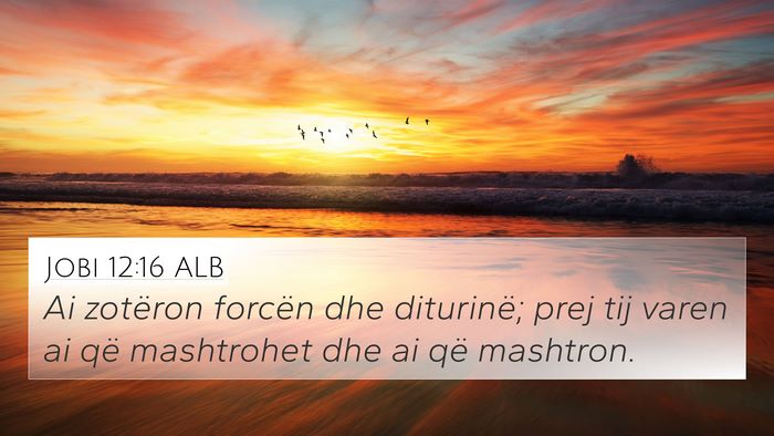 Jobi 12:16 ALB Bible Verse Image
