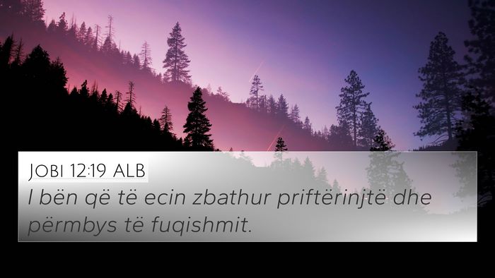 Jobi 12:19 ALB Bible Verse Image
