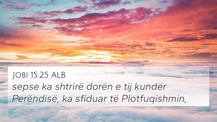 Jobi 15:25 ALB Bible Verse Image