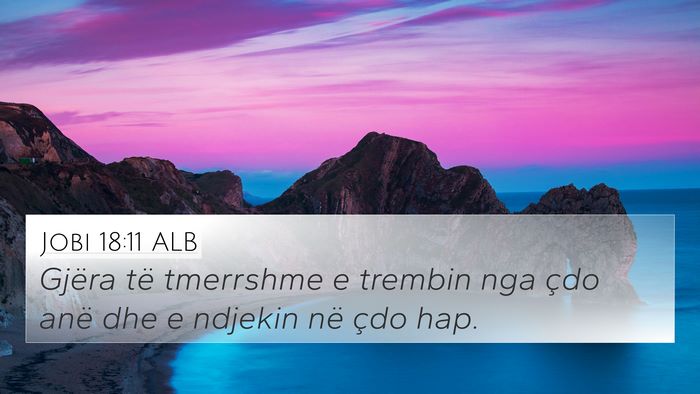 Jobi 18:11 ALB Bible Verse Image