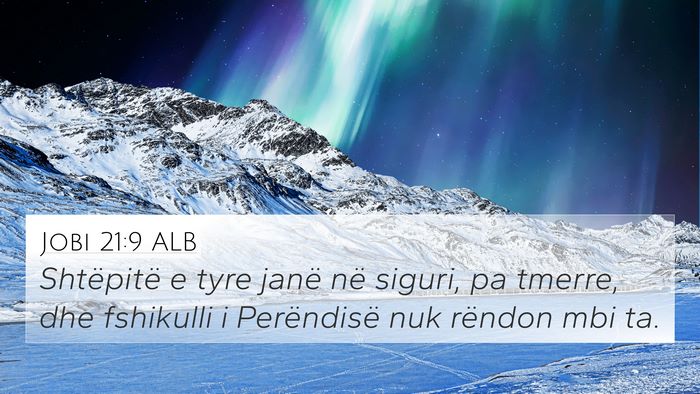 Jobi 21:9 ALB Bible Verse Image