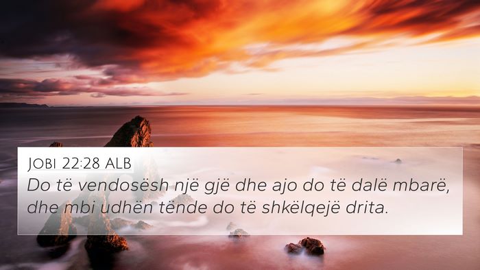 Jobi 22:28 ALB Bible Verse Image