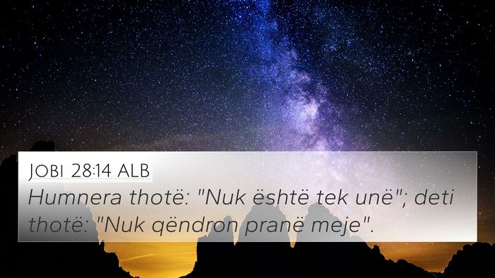 Jobi 28:14 ALB Bible Verse Image