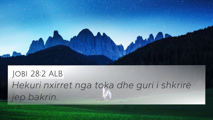 Jobi 28:2 ALB Bible Verse Image