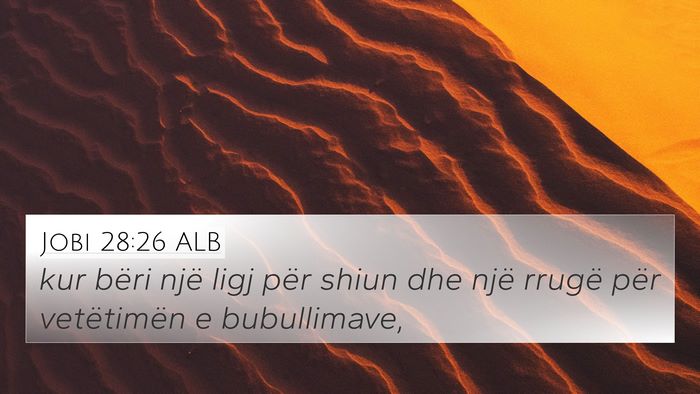Jobi 28:26 ALB Bible Verse Image