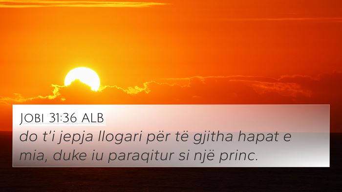 Jobi 31:36 ALB 4K Wallpaper - do t’i jepja llogari për të gjitha hapat e - 4K Wallpaper Bible Verse