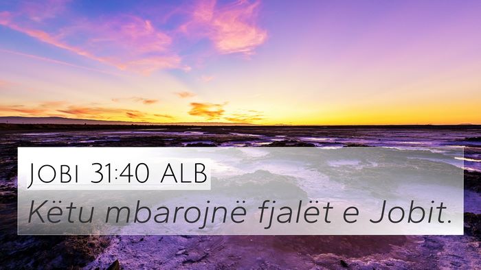 Jobi 31:40 ALB Bible Verse Image