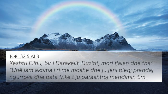 Jobi 32:6 ALB Bible Verse Image